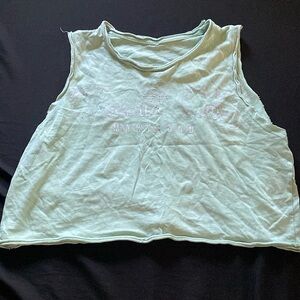 Light blue ocean city crop top